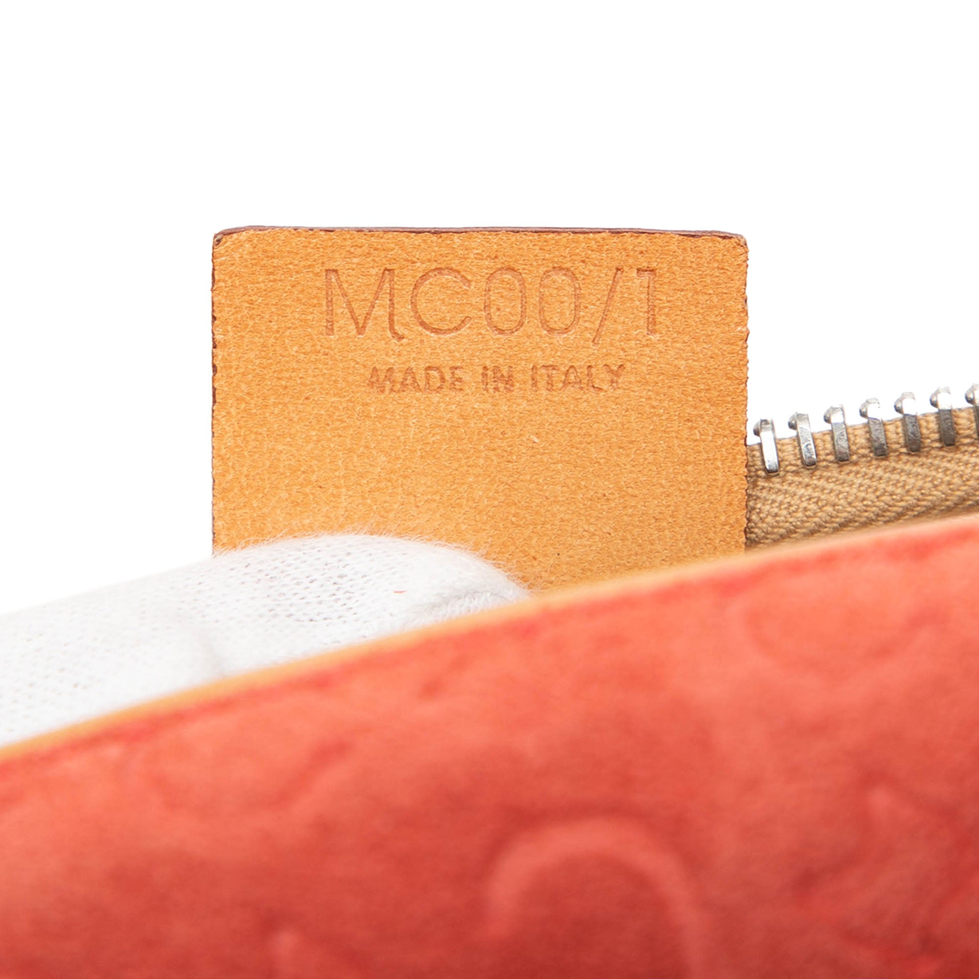 C Macadam Suede Pouch