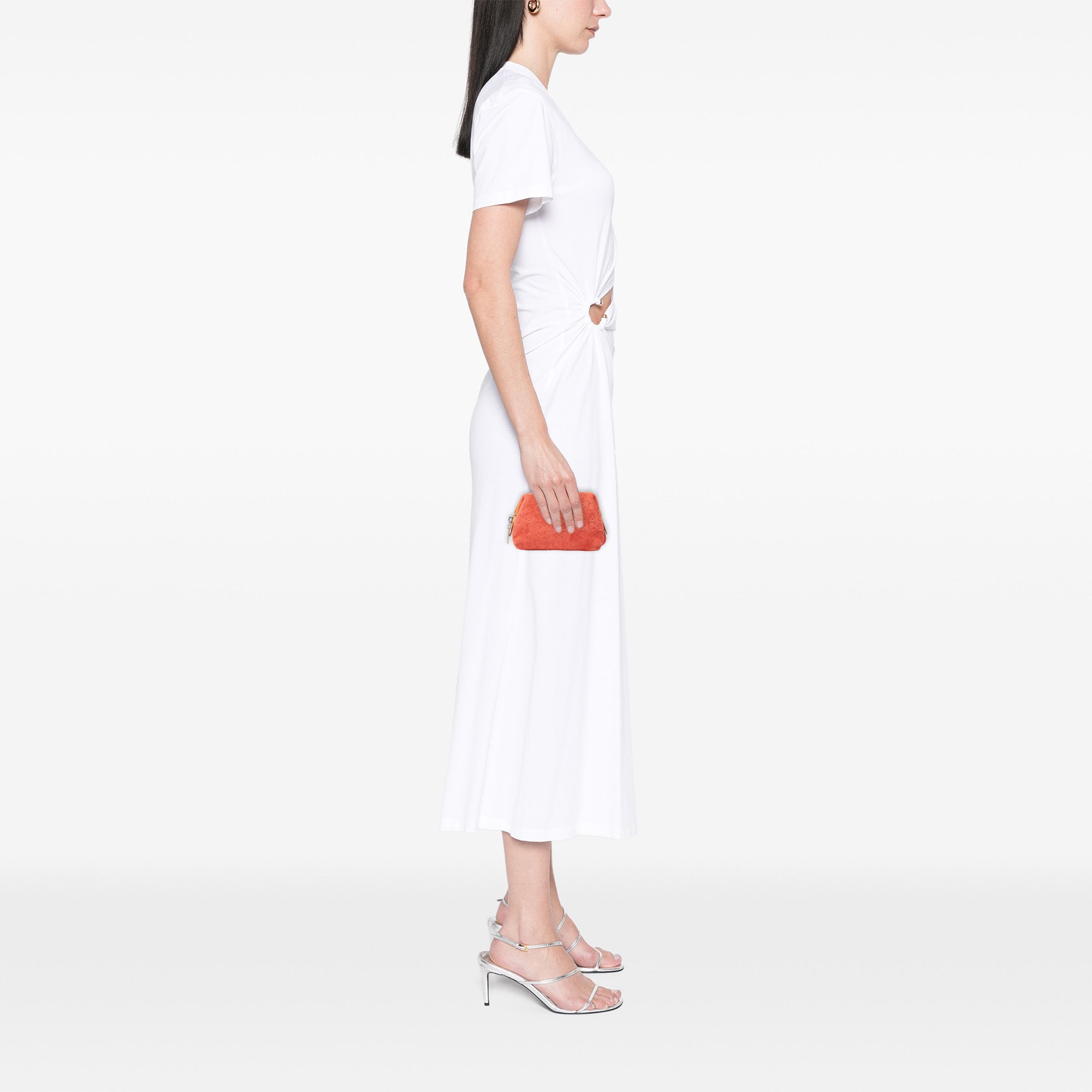 C Macadam Suede Pouch