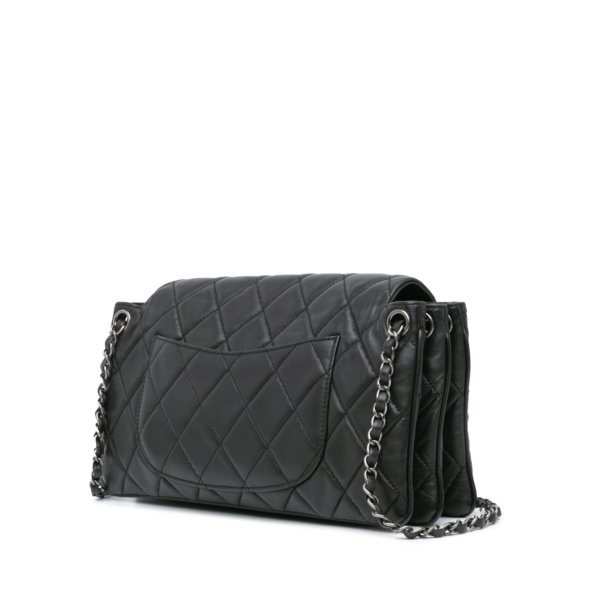 Quilted Lambskin Accordion Flap