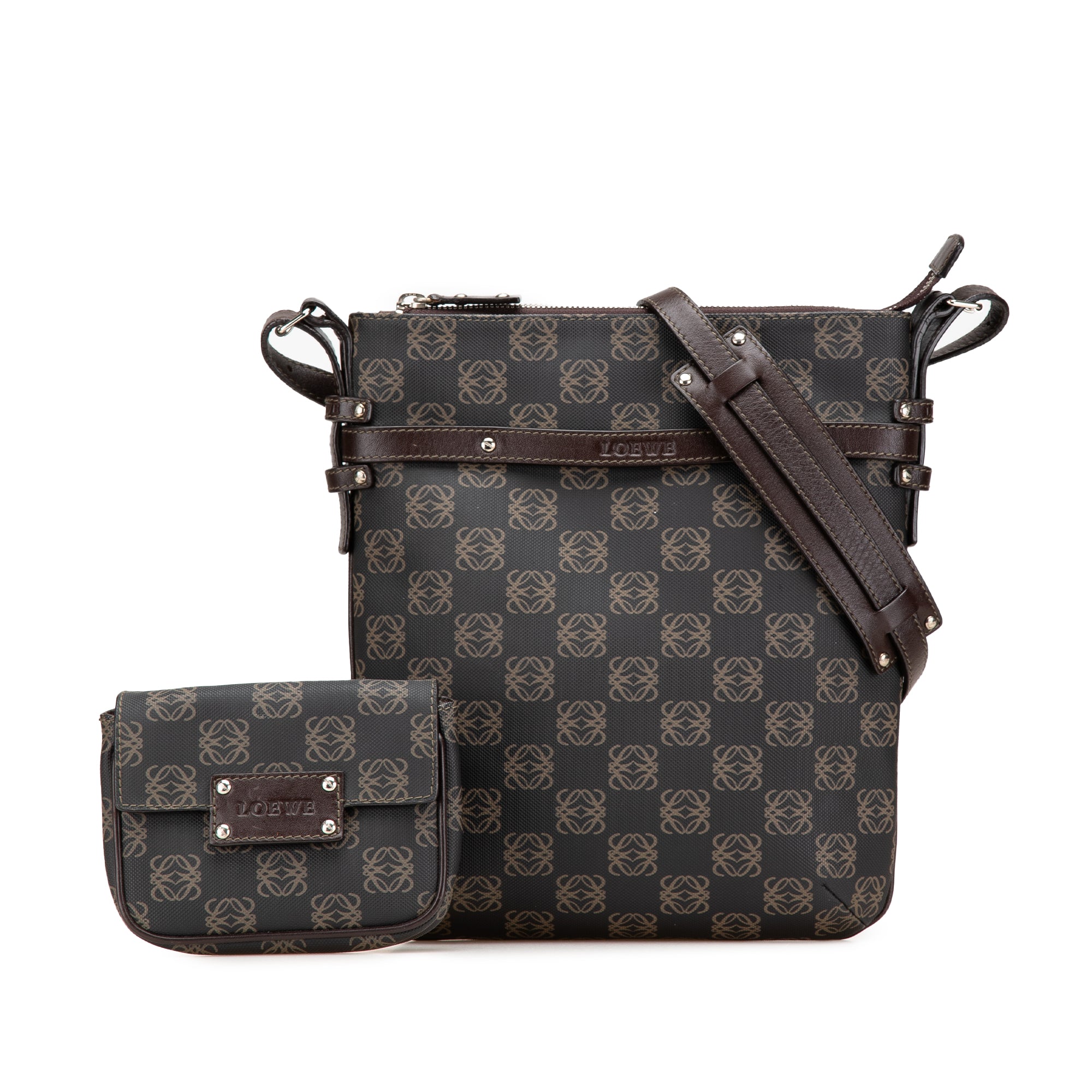 Anagram Coated Canvas Crossbody