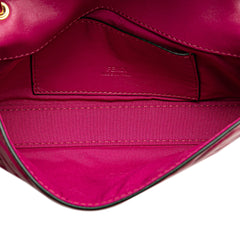 Zucca Embossed Leather Baguette Phone Pouch Satchel