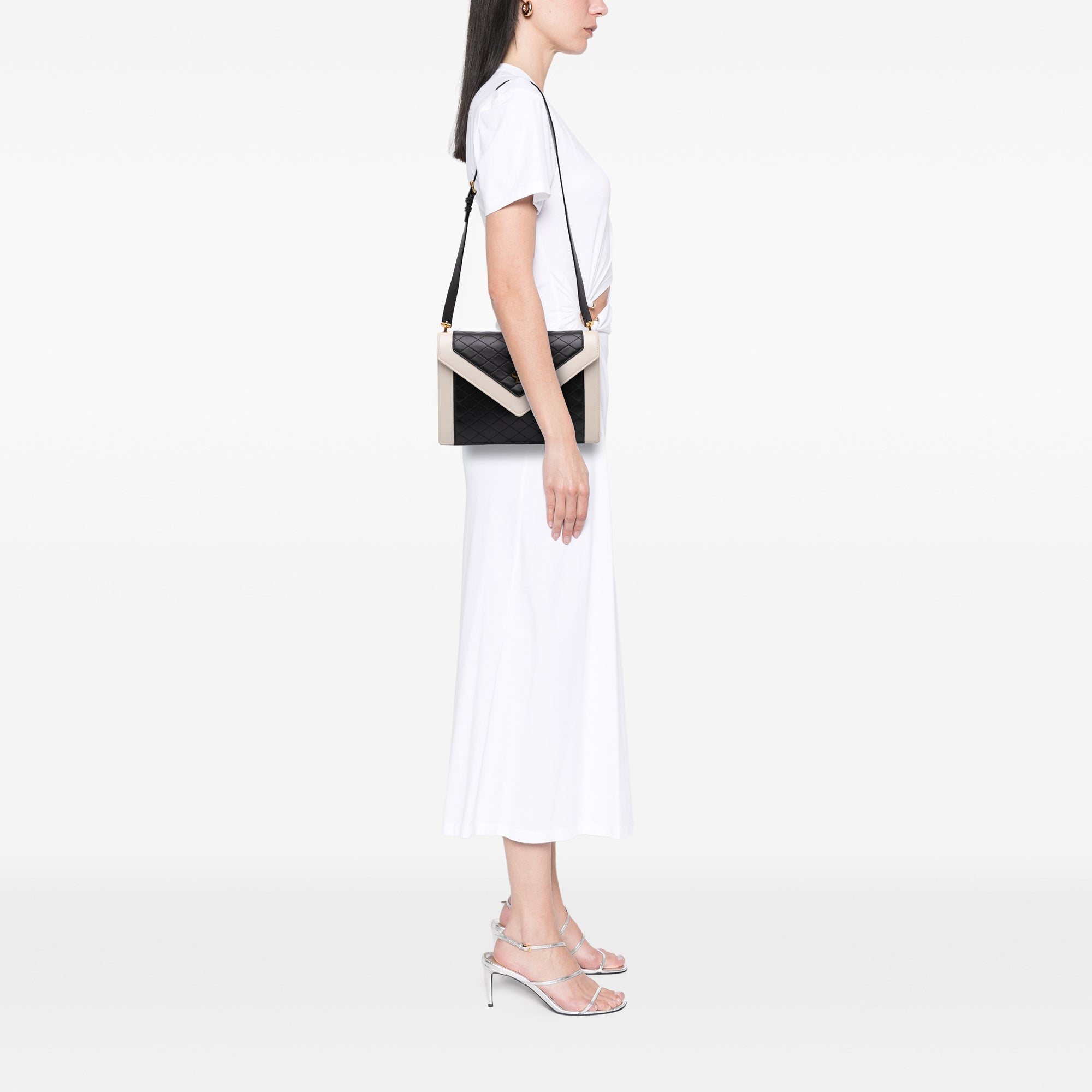 Bicolor Quilted Lambskin Gaby Crossbody