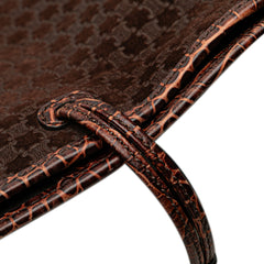 Macadam Suede and Croc Embossed Leather Bittersweet Hobo