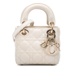 Micro Lambskin Cannage Lady Dior