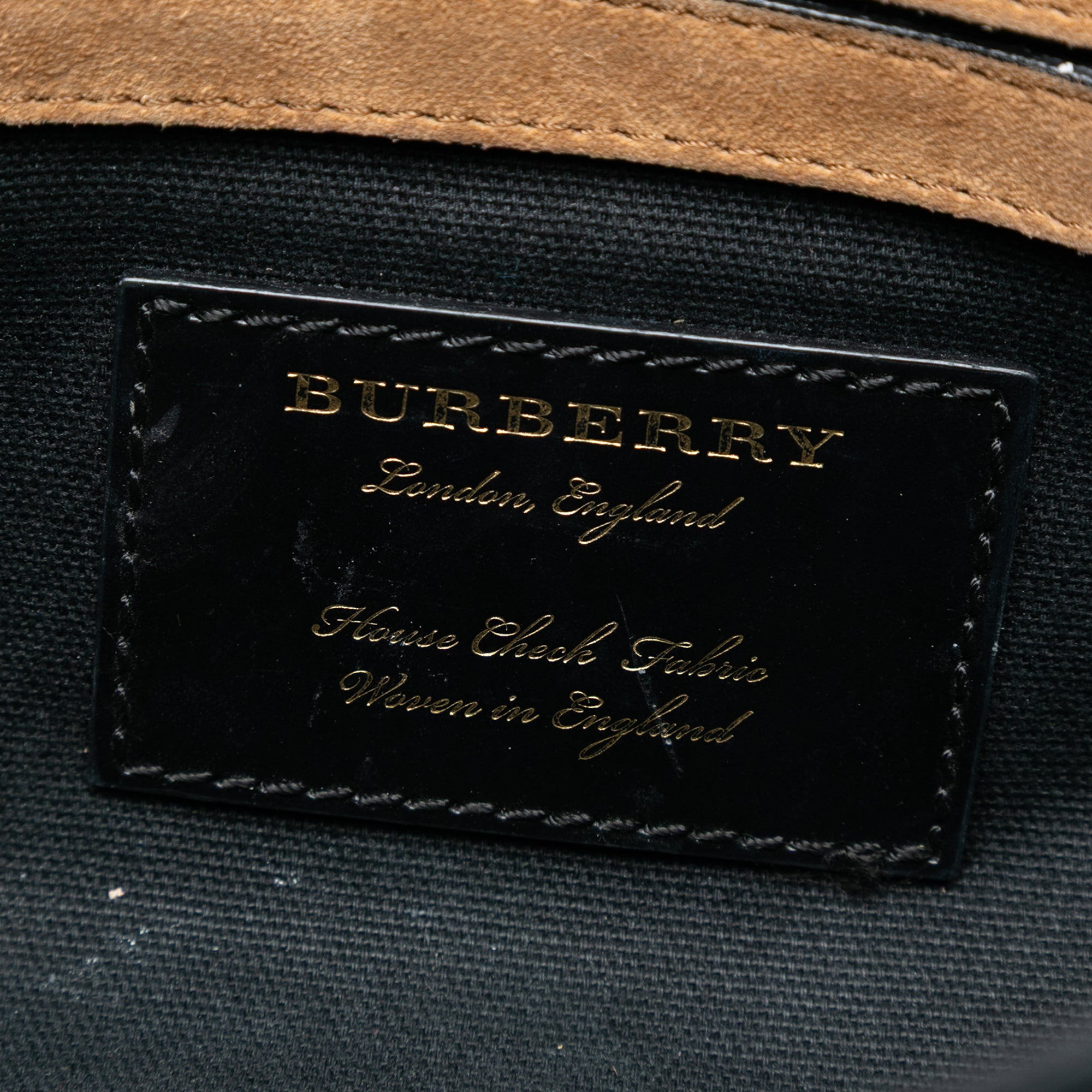 Small Leather and House Check Canvas Derby Macken Crossbody