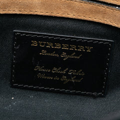 Small Leather and House Check Canvas Derby Macken Crossbody