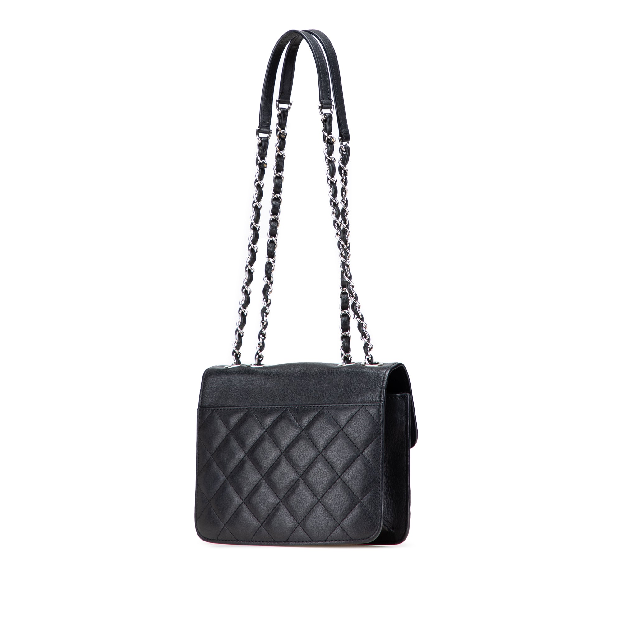 Small Quilted Goatskin CC Box Flap
