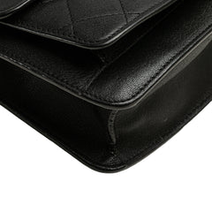 Small Quilted Goatskin CC Box Flap