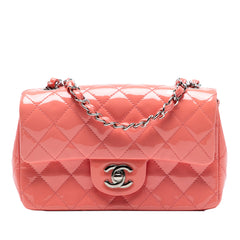 Mini Rectangular Classic Patent Single Flap