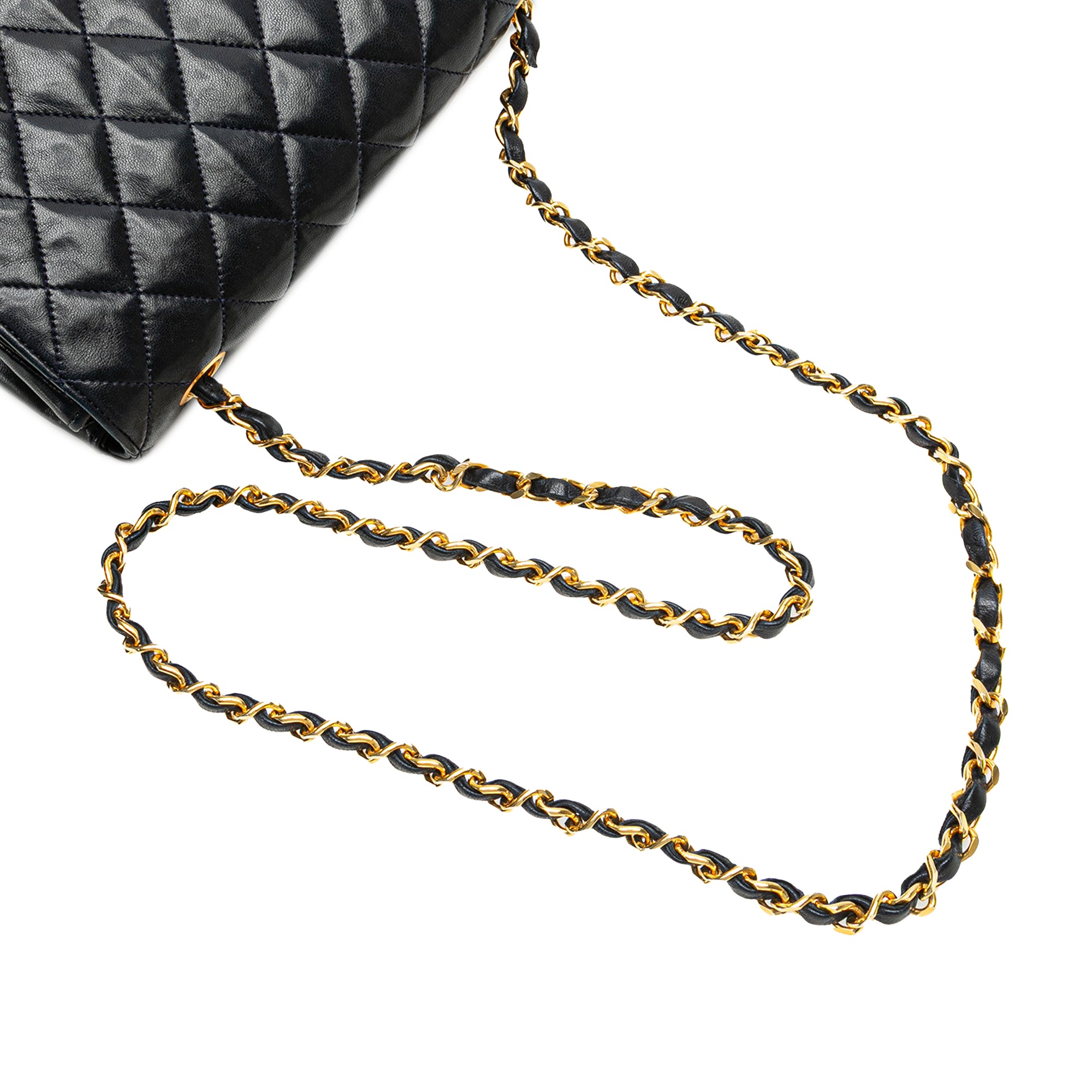 CC Quilted Lambskin Round Flap