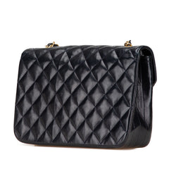 CC Quilted Lambskin Round Flap