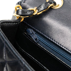 CC Quilted Lambskin Round Flap