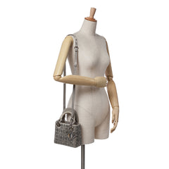 Mini Satin Cannage Strass Crystal Embellished Lady Dior