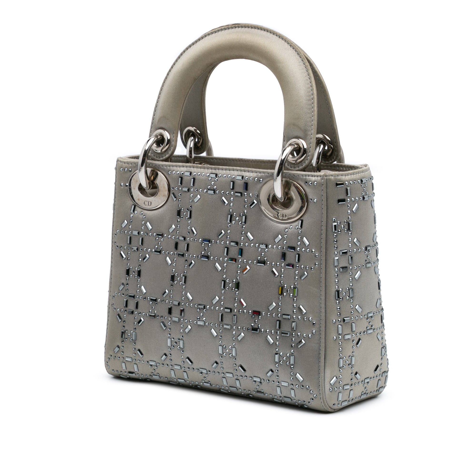 Mini Satin Cannage Strass Crystal Embellished Lady Dior