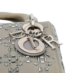Mini Satin Cannage Strass Crystal Embellished Lady Dior
