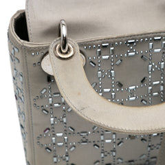 Mini Satin Cannage Strass Crystal Embellished Lady Dior