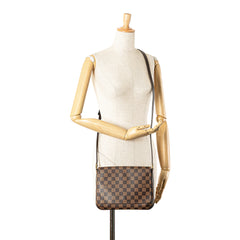 Damier Ebene Musette Tango Long Strap