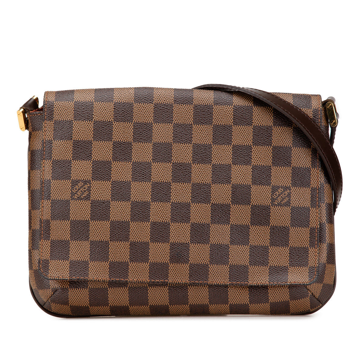 Damier Ebene Musette Tango Long Strap