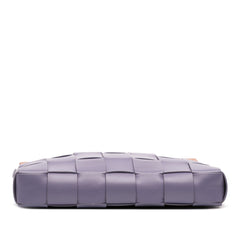 Lambskin Maxi Intrecciato The Snap Clutch