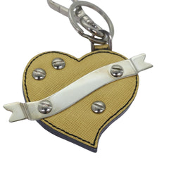 Prada Charm Logo Key Ring Saffiano Leather