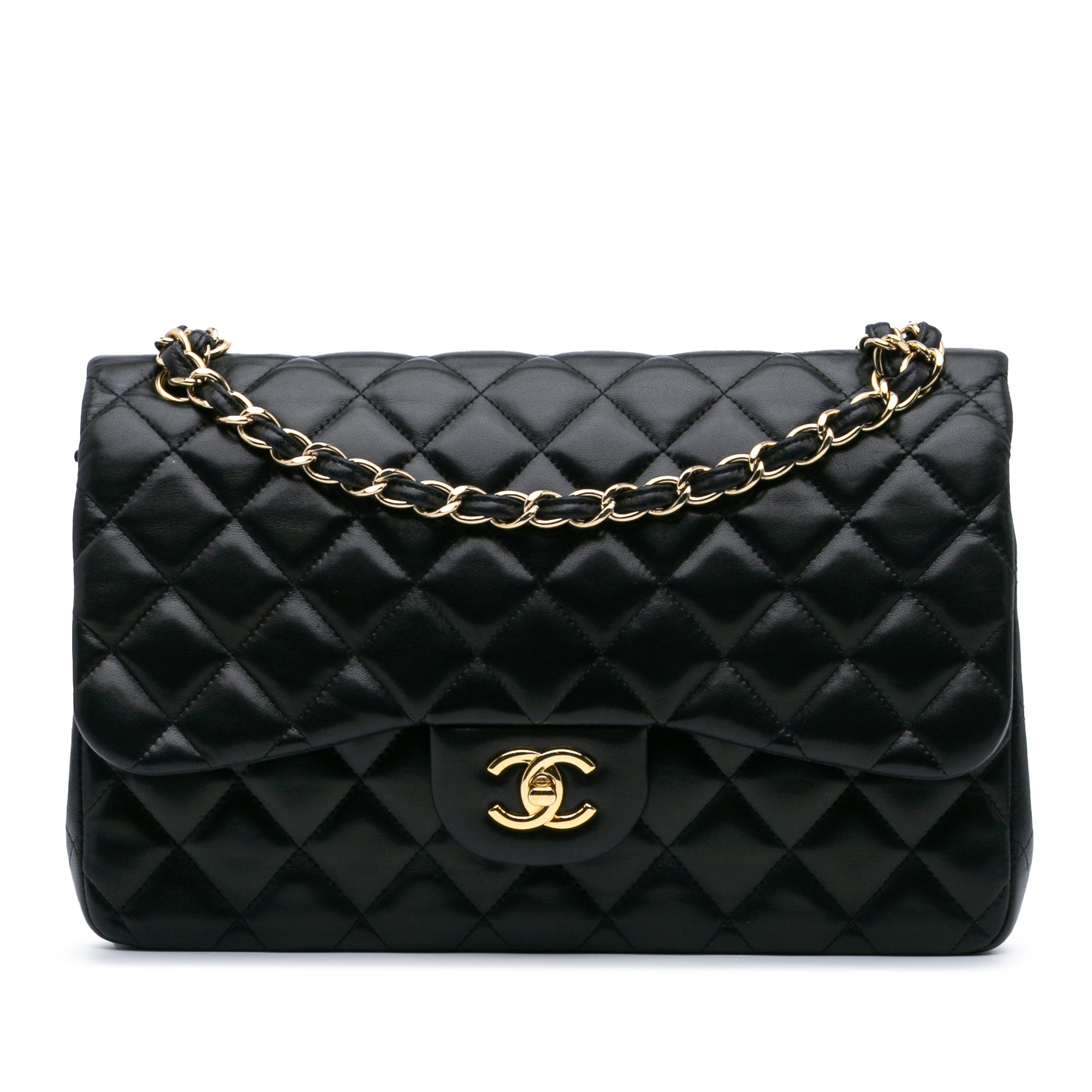 Jumbo Classic Lambskin Double Flap