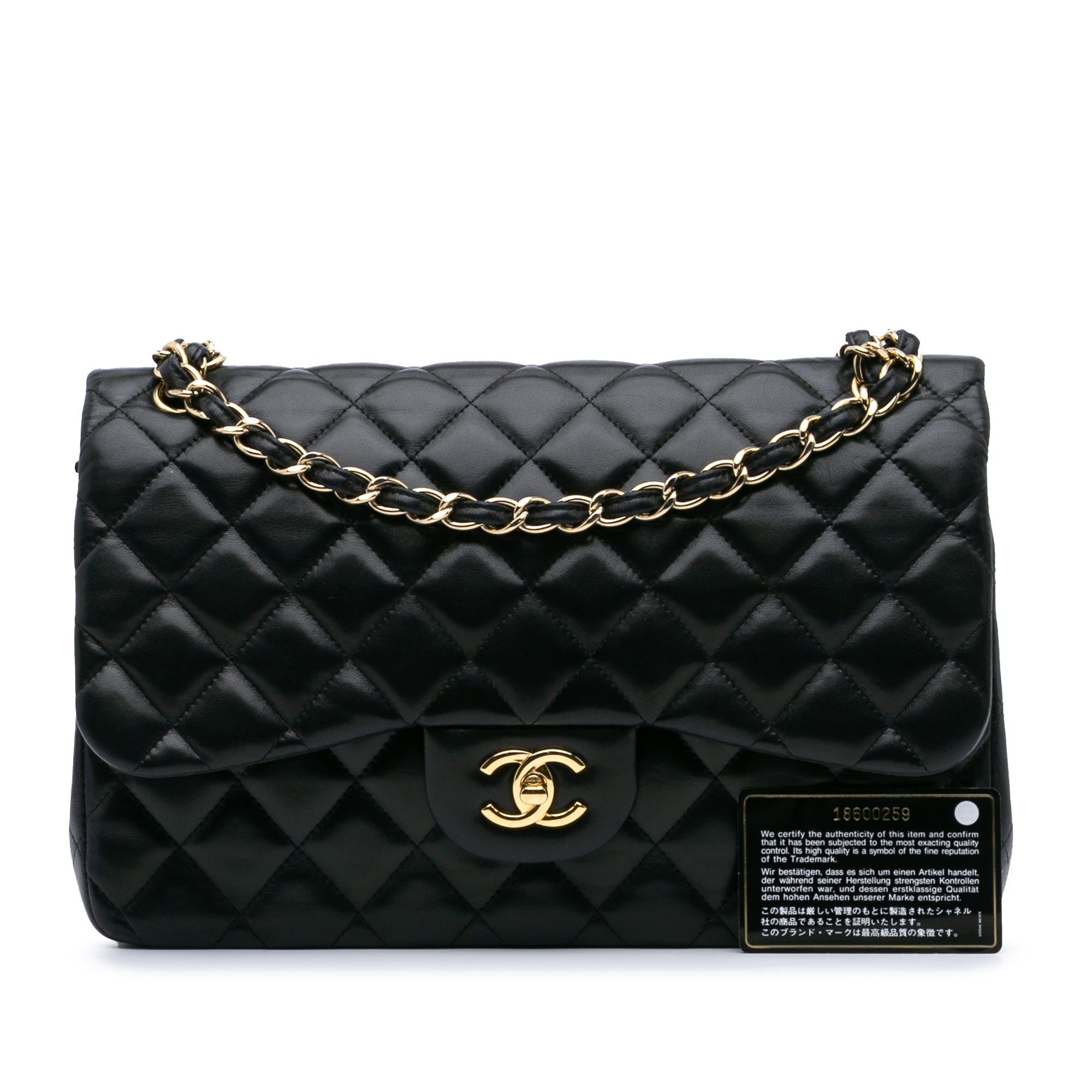 Jumbo Classic Lambskin Double Flap