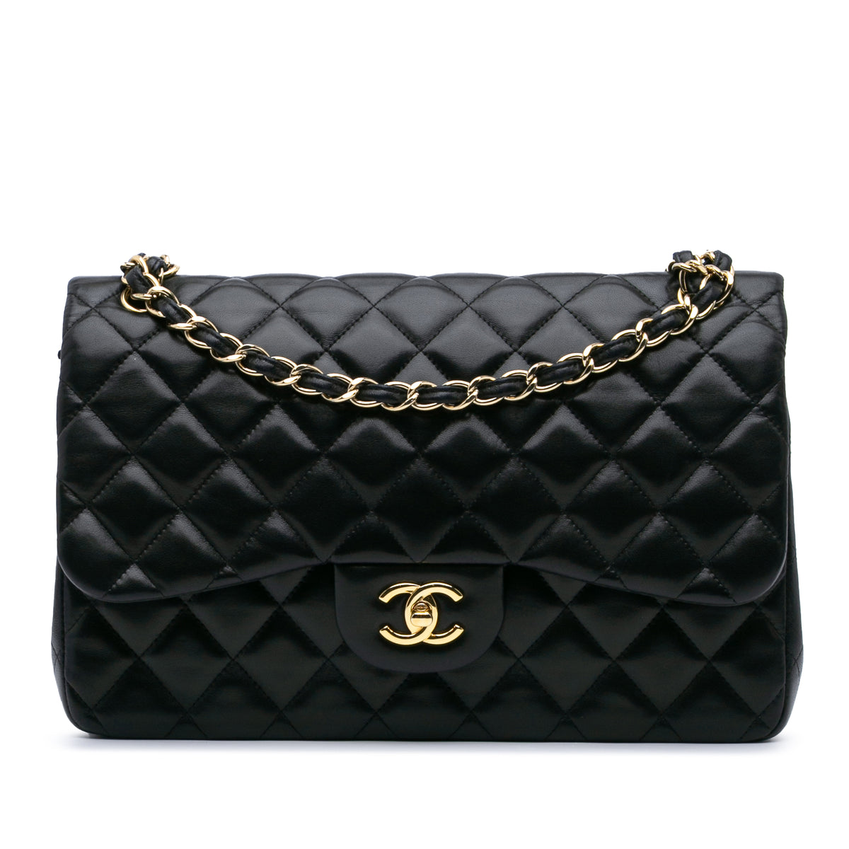 Jumbo Classic Lambskin Double Flap