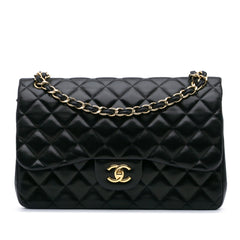 Jumbo Classic Lambskin Double Flap