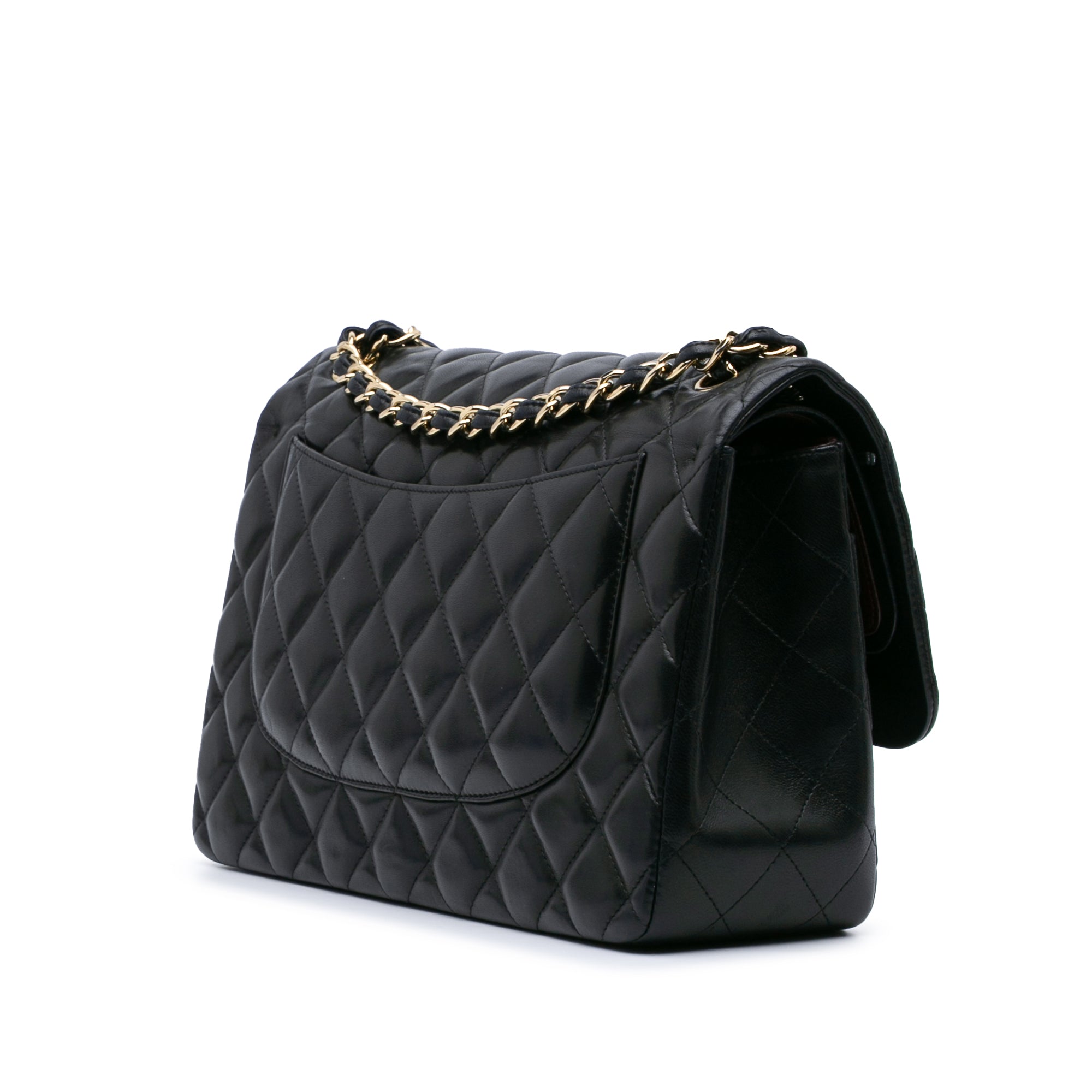 Jumbo Classic Lambskin Double Flap