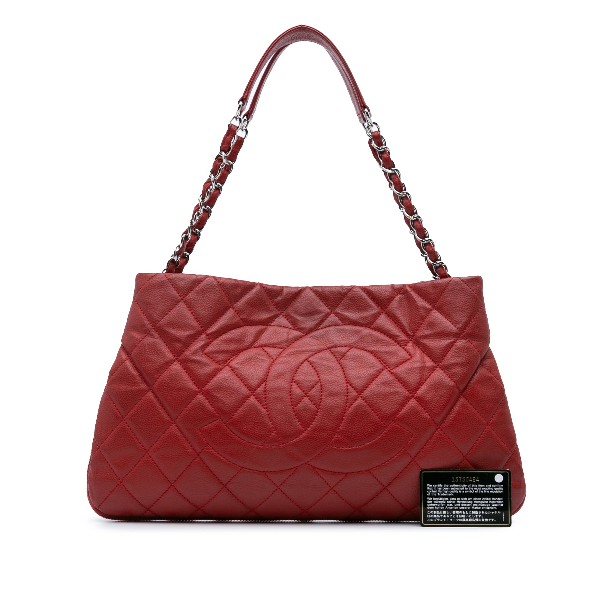 Quilted Caviar Expandable Zip Tote