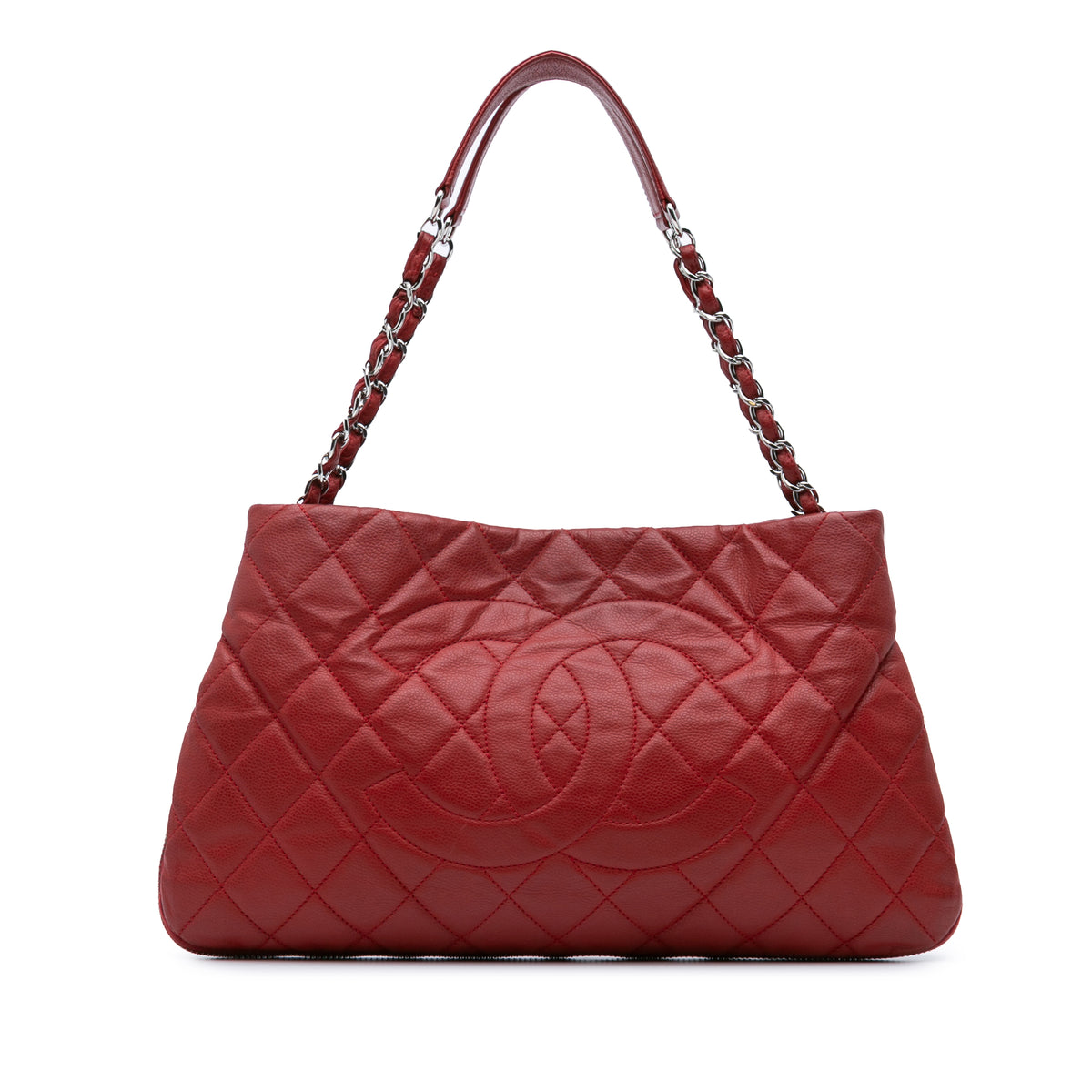 Quilted Caviar Expandable Zip Tote