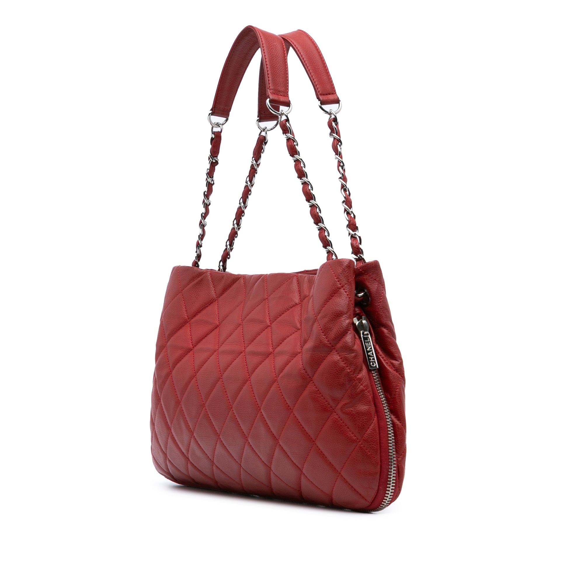 Quilted Caviar Expandable Zip Tote