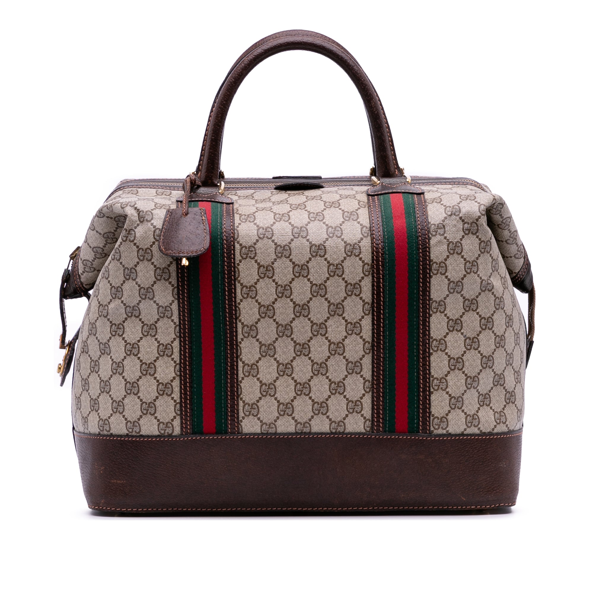 GG Supreme Web Duffle Bag