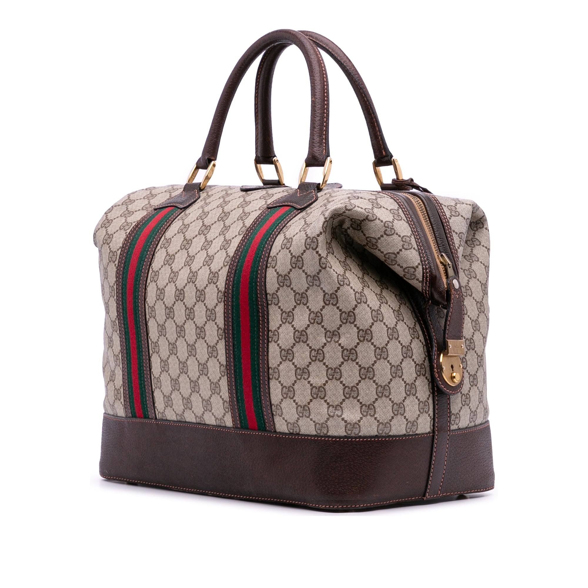 GG Supreme Web Duffle Bag