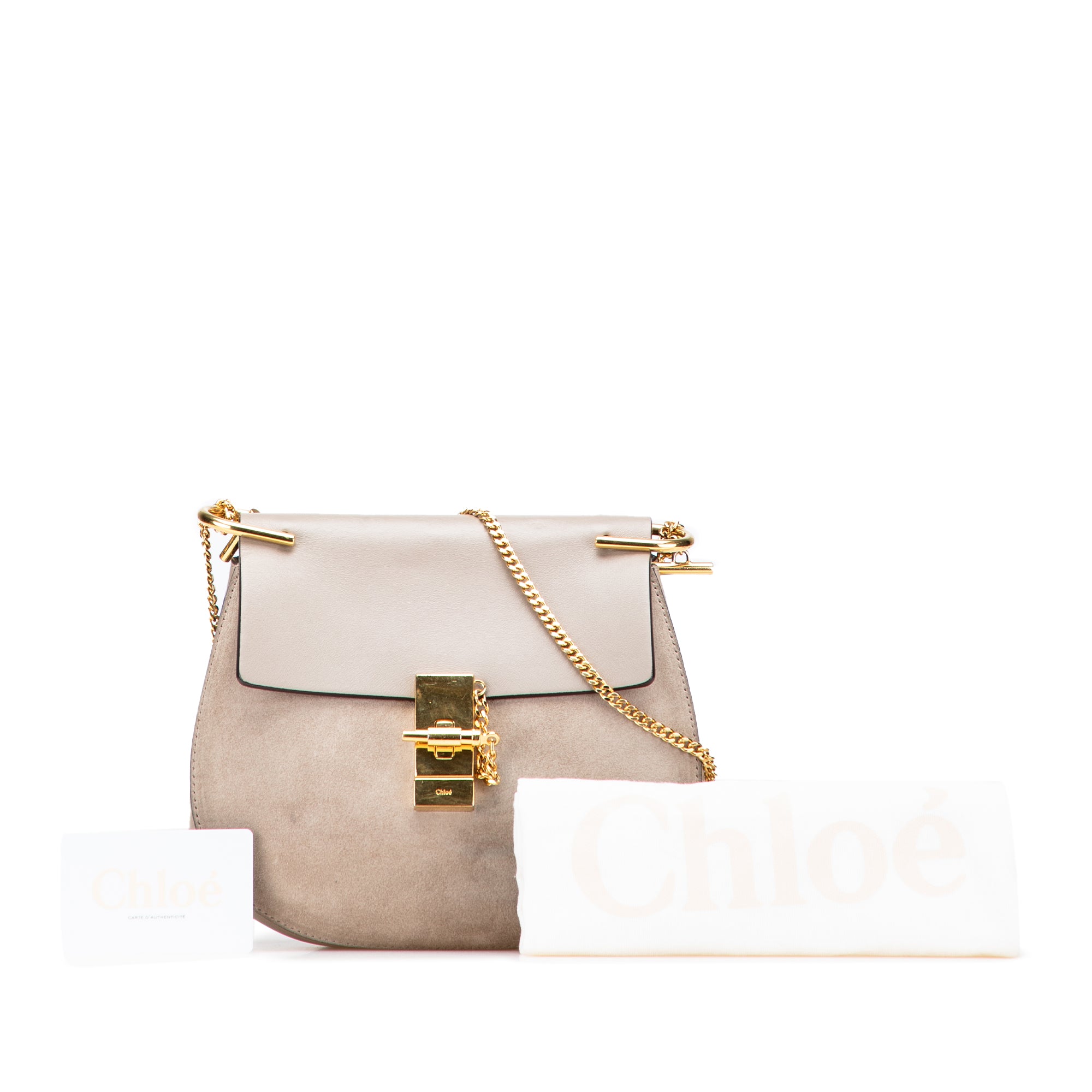 Small Suede and Calfskin Drew Crossbody