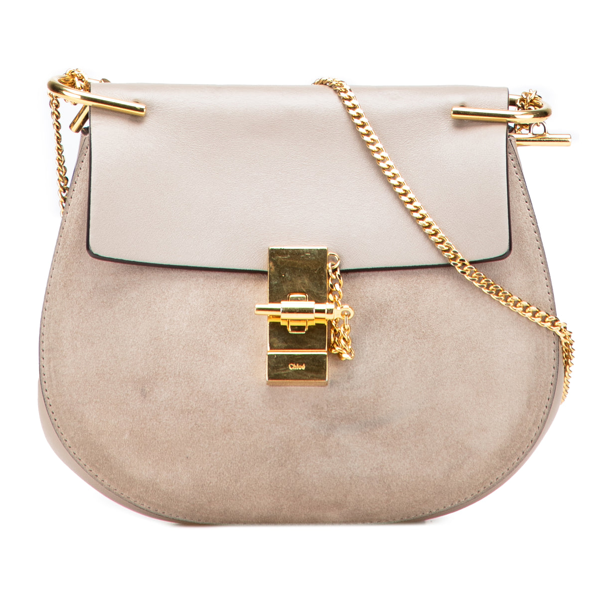 Small Suede and Calfskin Drew Crossbody