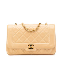 Medium Lambskin Diana Full Flap