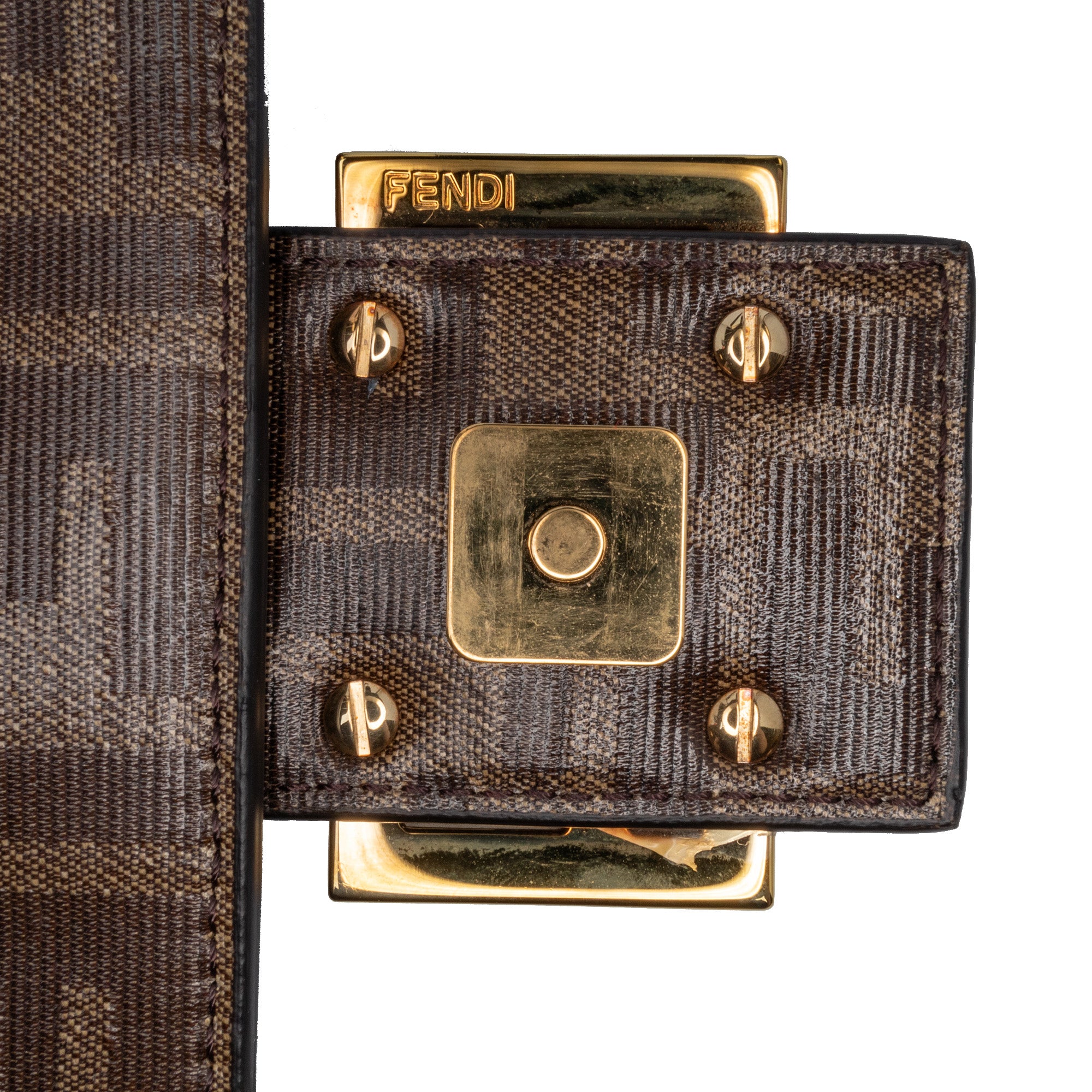 Zucca Glazed Fabric Cage Baguette Satchel
