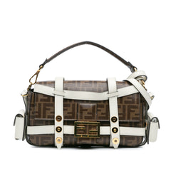 Zucca Glazed Fabric Cage Baguette Satchel