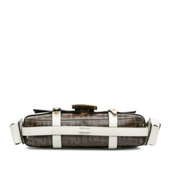 Zucca Glazed Fabric Cage Baguette Satchel