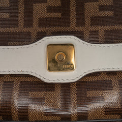 Zucca Glazed Fabric Cage Baguette Satchel