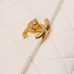 Mini Quilted Lambskin Crystal Logo Letters Chain Flap