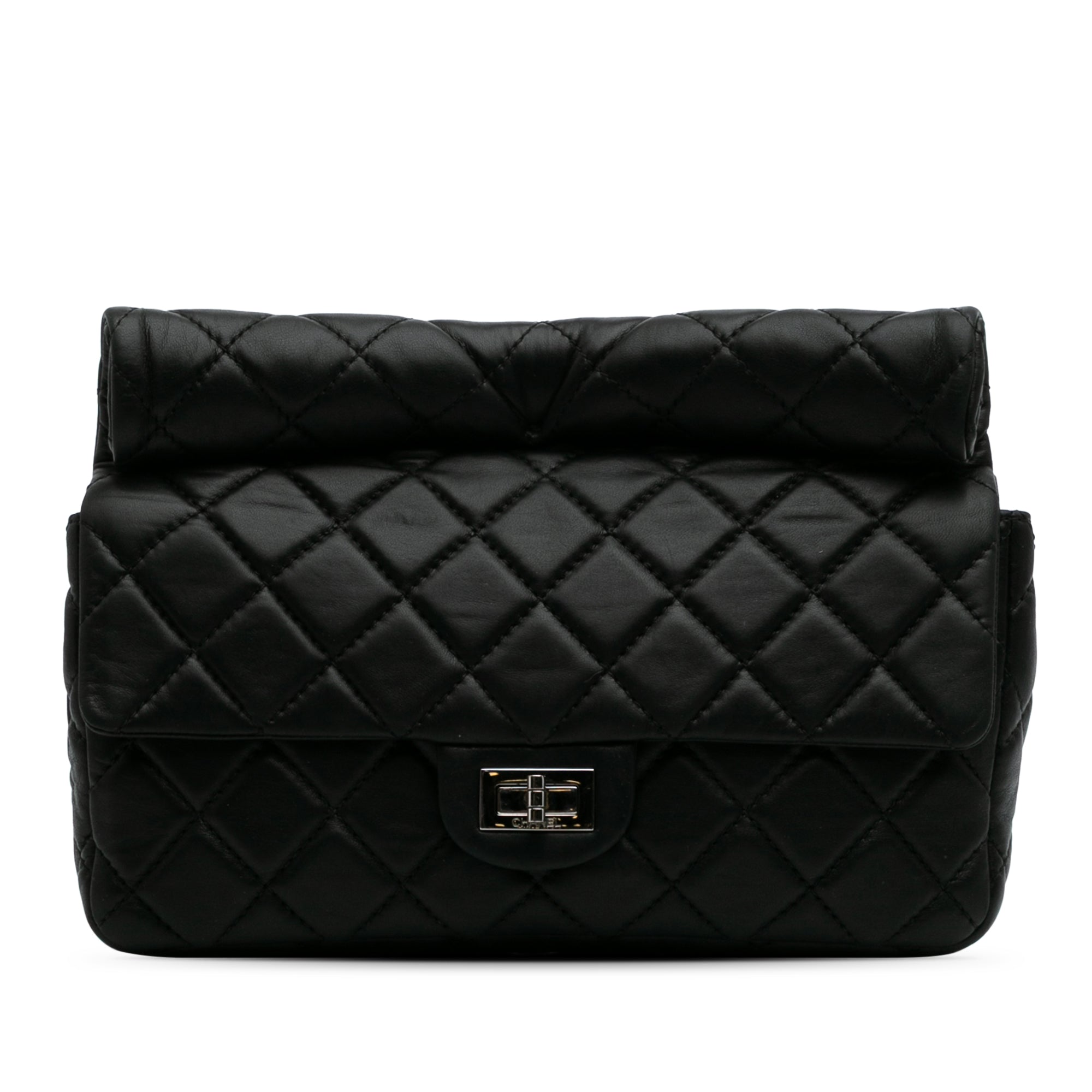 Reissue 2.55 Metallic Lambskin Roll Clutch