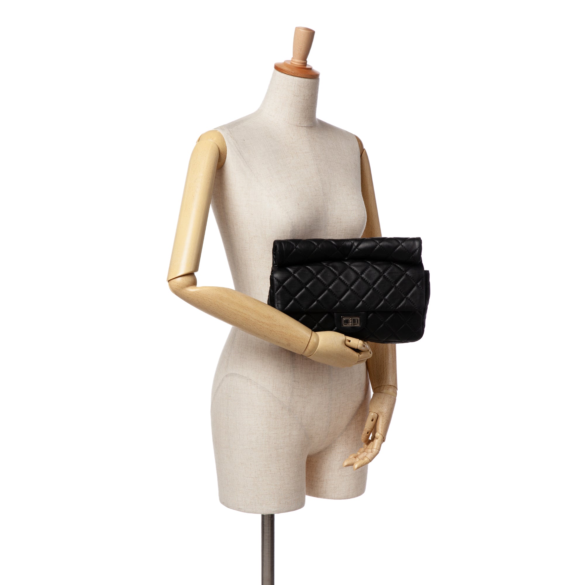 Reissue 2.55 Metallic Lambskin Roll Clutch