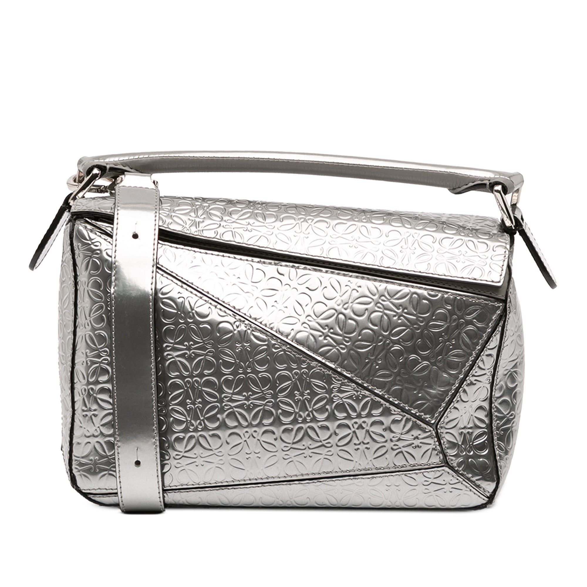 Small Anagram Embossed Patent Puzzle Satchel