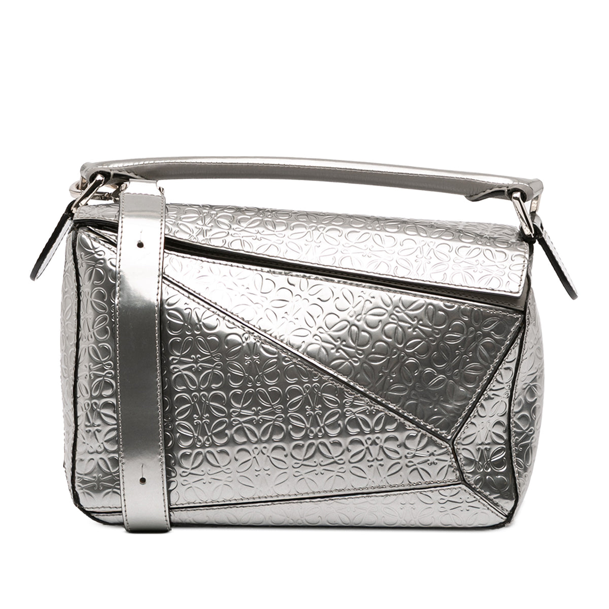 Small Anagram Embossed Patent Puzzle Satchel