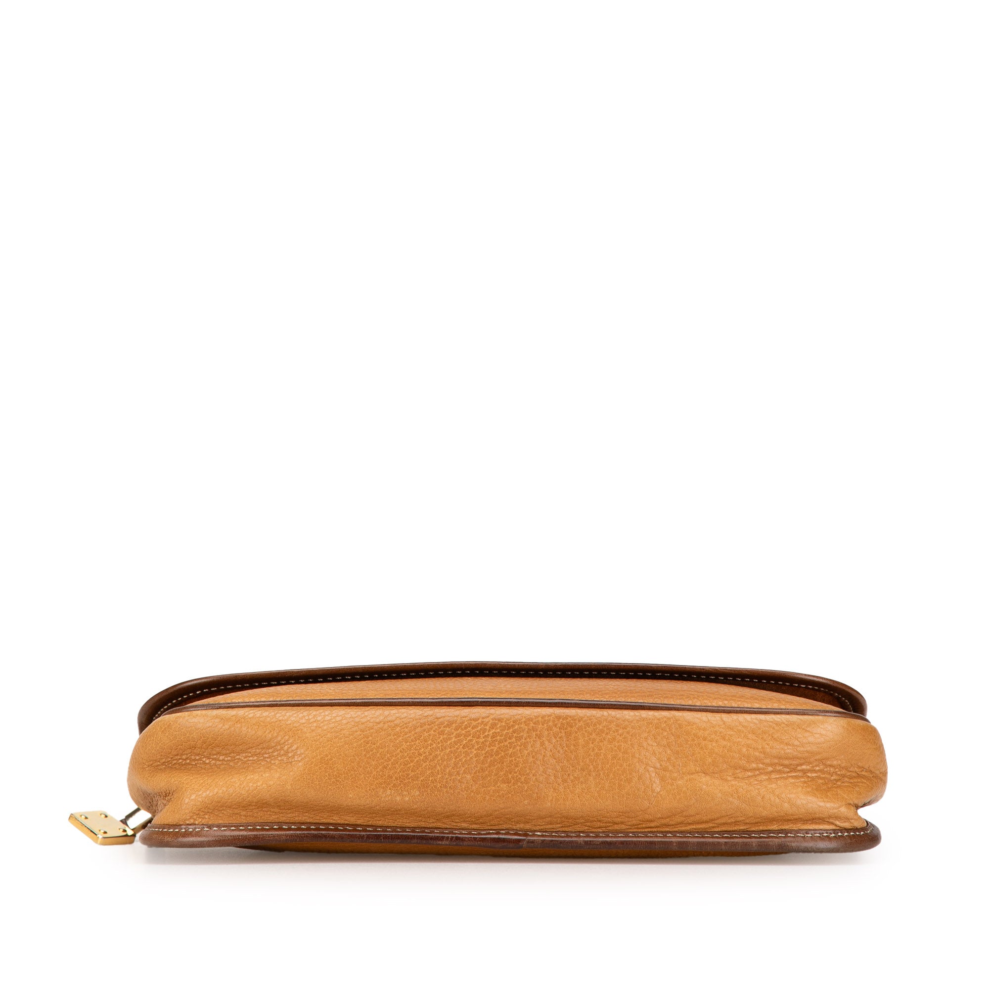 Leather Anagram Clutch