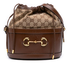 GG Canvas Horsebit 1955 Bucket Bag