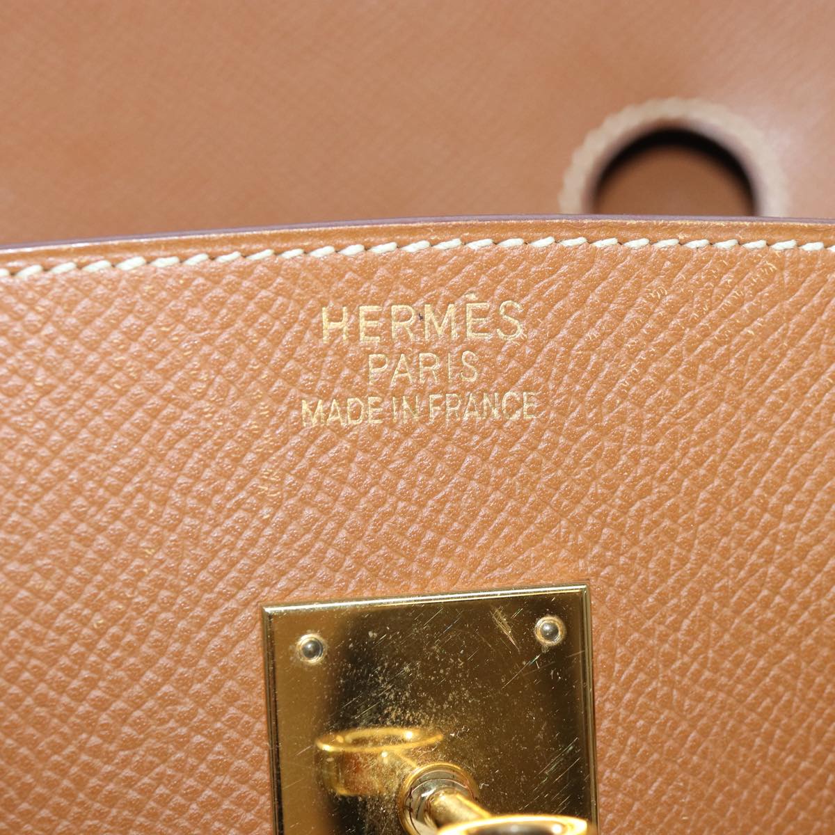 Hermes Birkin Handbag Brown Courchevel with Gold Hardware