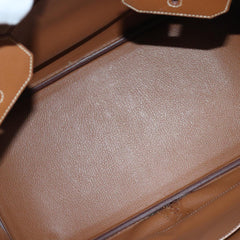 Hermes Birkin Handbag Brown Courchevel with Gold Hardware